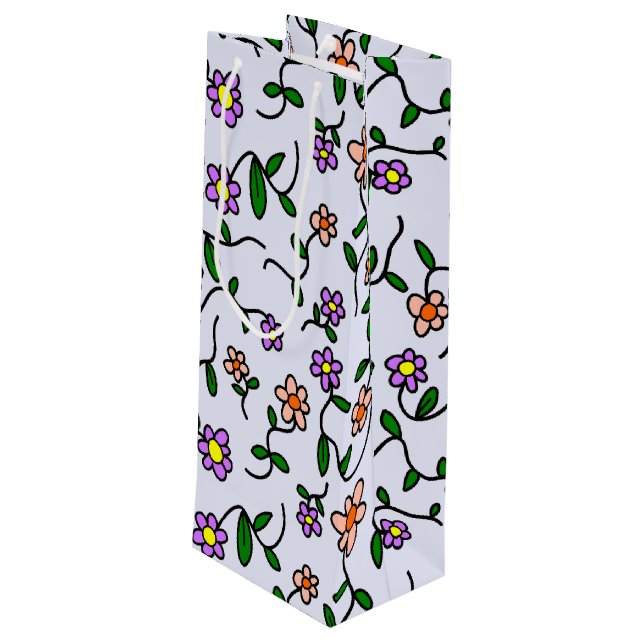 Färgglada blommor, blomsterdekor, grönska, Boho (Baksidan Vinklad)