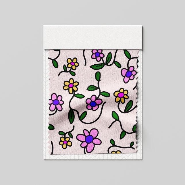 Färgglada blommor, blomsterdekor, grönska, Boho Tyg (Skapare uppladdad)
