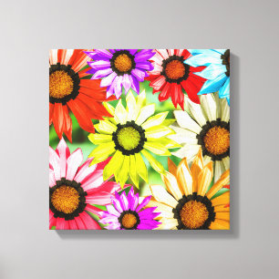 Färgglada blommor för Gerbera Canvastryck