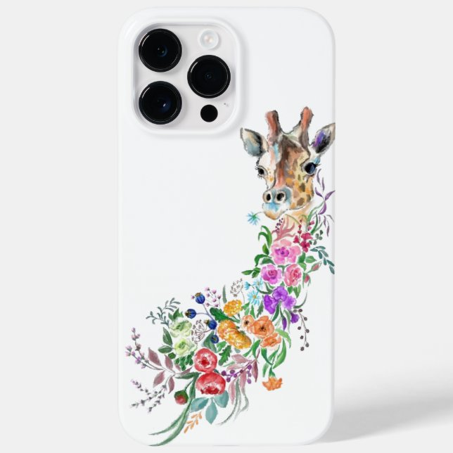 Färgglada Blommor Giraff Målning Vår (Baksida)