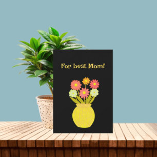 Färgglada blommor julkort