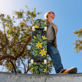 Färgglada blommor mini skateboard bräda 18,5 cm