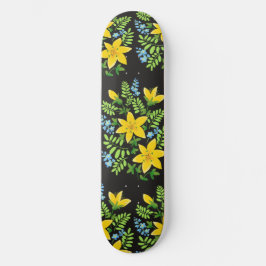 Färgglada blommor mini skateboard bräda 18,5 cm