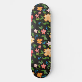Färgglada blommor mini skateboard bräda 18,5 cm