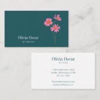 Färgglada blommor Moderna rosa teal gröna blomster