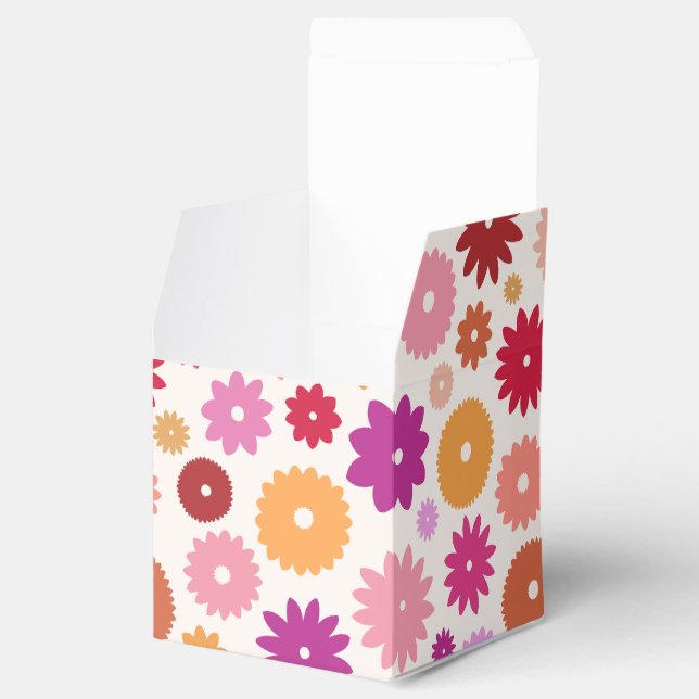 Färgglada Blommor Stor Mönster Presentaskar (Öppnad)