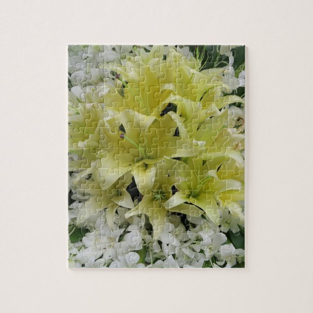 färgglada blommor, trädgårdstomte, kallalilja pussel (Vertikal)