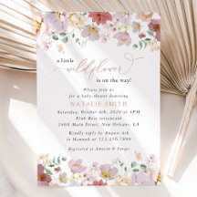 Färgglada blommor, vilda blommor, Boho, baby showe
