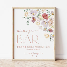 Färgglada blommor, vilda blommor, Boho, Mimosa Bar Poster