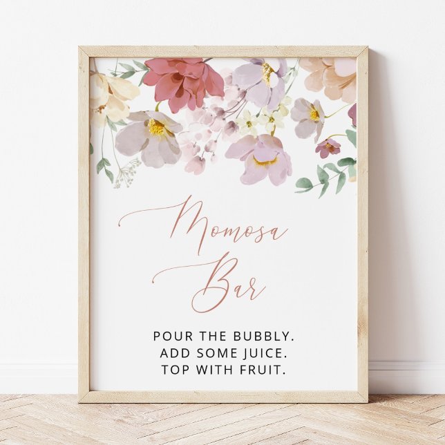Färgglada blommor, vilda blommor, Boho, Momosa Bar Poster (Skapare uppladdad)