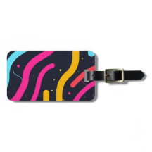 Färgglada böjda former på svart