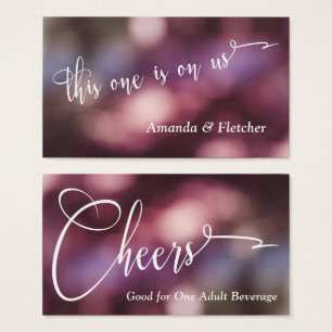 Färgglada Bokeh & Typografi Drinkbiljetter Visitkort