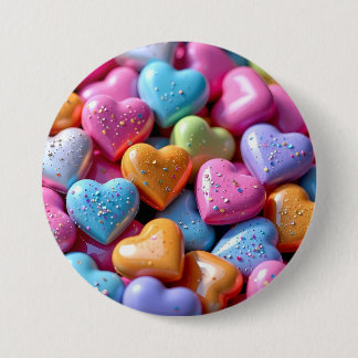 Färgglada Candy Love Hearts Knapp