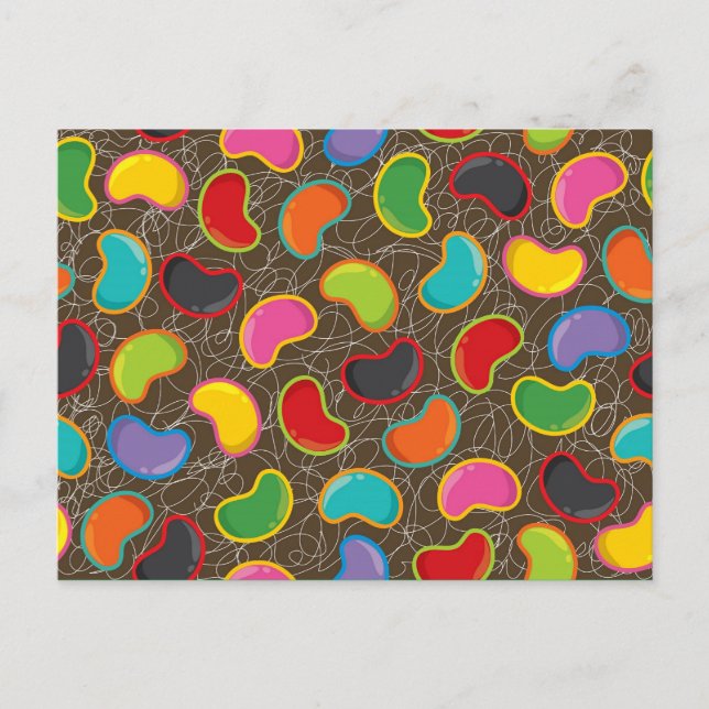 Färgglada Candy Retro Jellybean Pop Anpassad Vykor Vykort (Framsida)