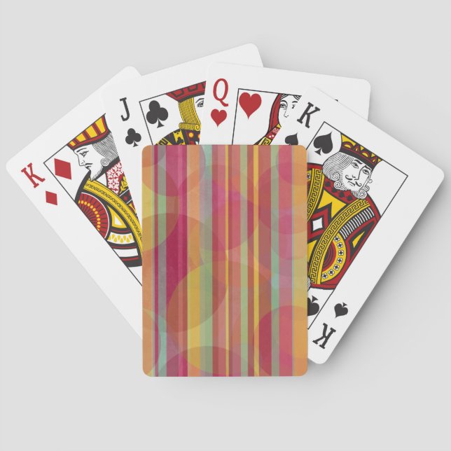 Färgglada cirklar och ränder casinokort (Baksidan)