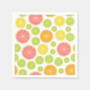 Färgglada Citrusskivor Papper Pappersservett
