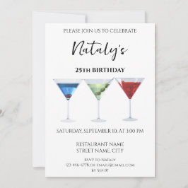 Färgglada cocktails för skojs skull inbjudningar