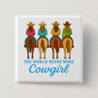 Färgglada Cowgirls Western Sängkammarparty Knapp