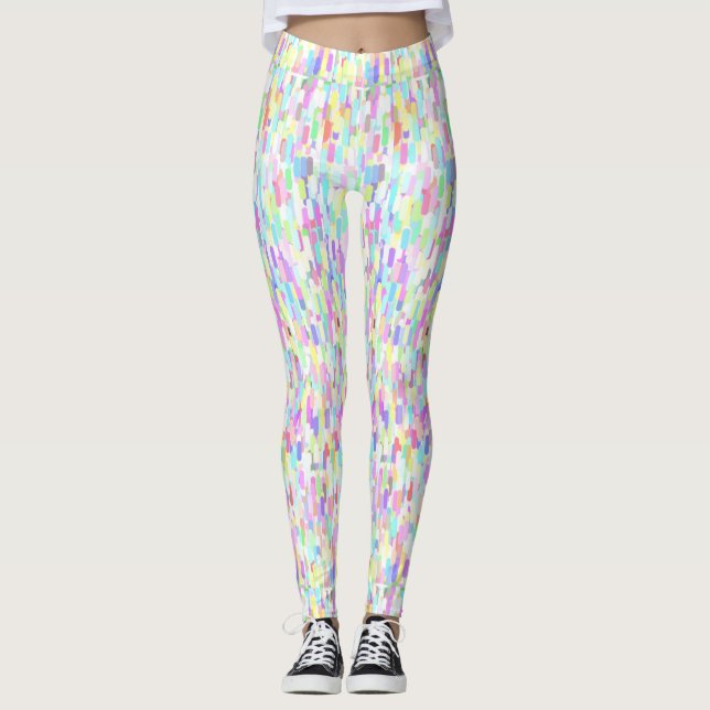 Färgglada damleggings leggings (Framsida)