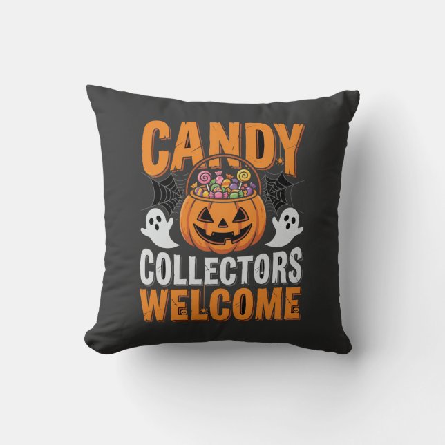 Färgglada Dansande Skelett Halloweenfest Kudde (Framsida)