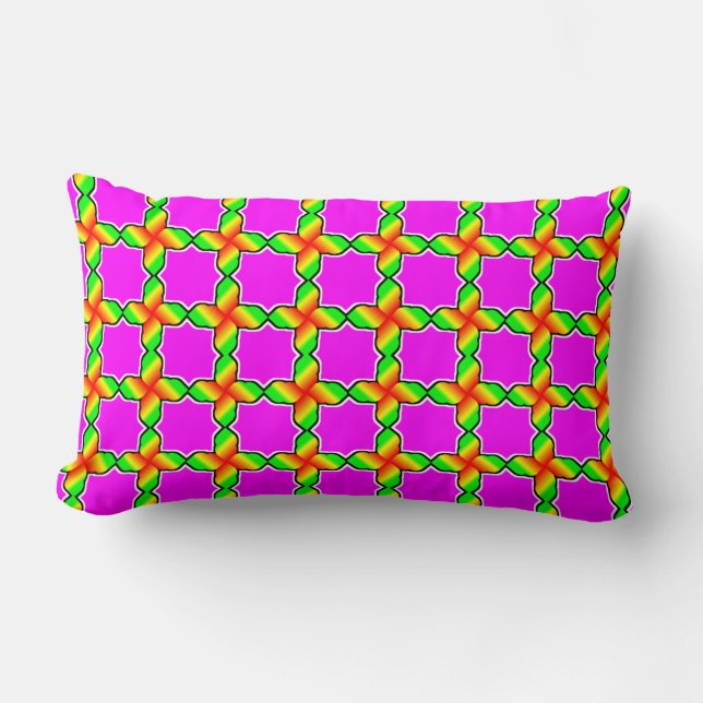 Färgglada Digital Design Ländkudde 13" x 21" -  Lumbarkudde (Framsida)