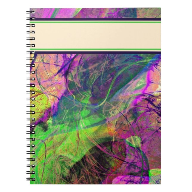 Färgglada dimensioner anteckningsbok (Framsidan)