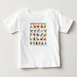 Färgglada Dinosaurie Alfabet Barn T-Shirt