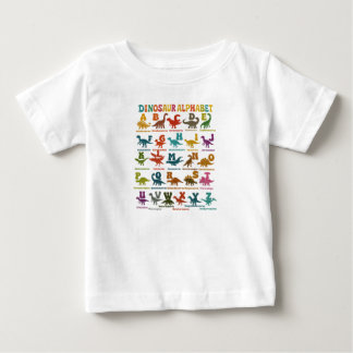 Färgglada Dinosaurie Alfabet Barn T-Shirt