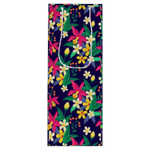 Färgglada Exotiska Blommor Blad Mönster-23021