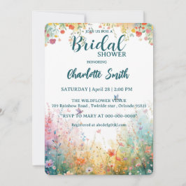 färgglada fåglar Akvarell Vilda blommor Personlig Inbjudningar