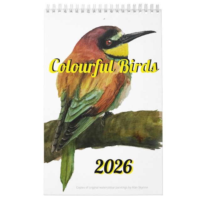 Färgglada Fåglar Kalender 2026 (Omslag)
