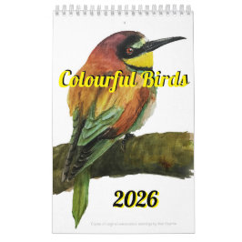 Färgglada Fåglar Kalender 2026