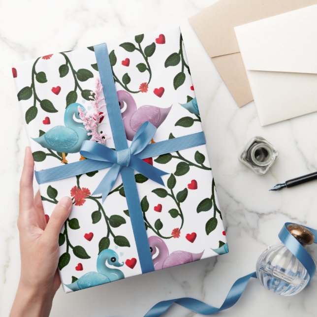 Färgglada fåglar mönster presentpapper (Gifting)