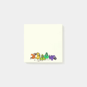 Färgglada Fåglar Roliga Post-it® Notes Post-it Block
