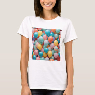 Färgglada festballonger Mönster T Shirt