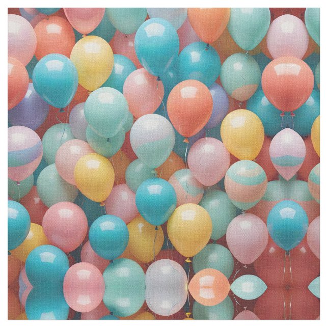 Färgglada festballonger Mönster  Tyg (Närbild)