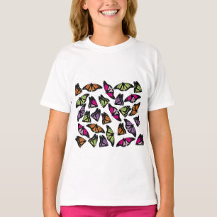 Färgglada Fjärilar Mönster T Shirt