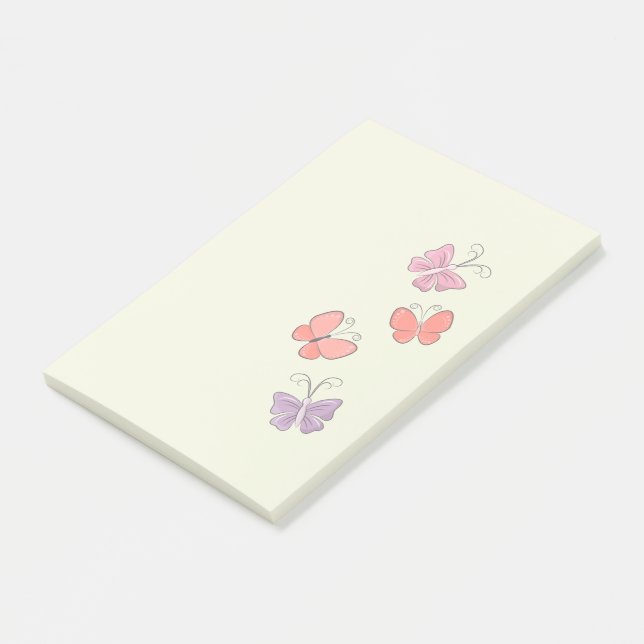 Färgglada fjärilar Post-it-lappar Post-it Block (Vinklad)