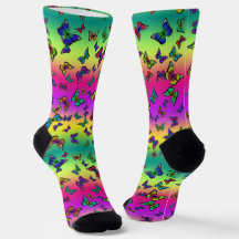 Färgglada fjärilsockor