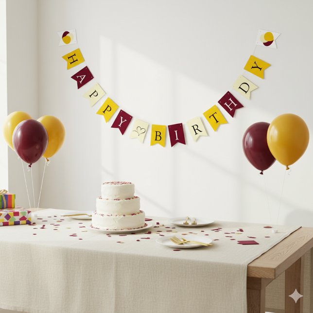 Färgglada flaggor för födelsedagsfirande (Colorful Bunting Flags for Birthday Celebrations)