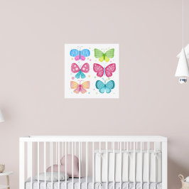 Färgglada Flutter-vänner Poster