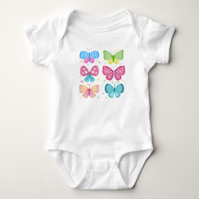 Färgglada Flutter-vänner T Shirt (Framsida)