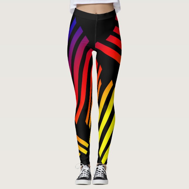 Färgglada foderleggings för kvinnor leggings (Framsida)