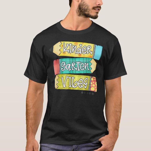 Färgglada Förskolevibbar Lärare Elev Bak T Shirt (Framsida)