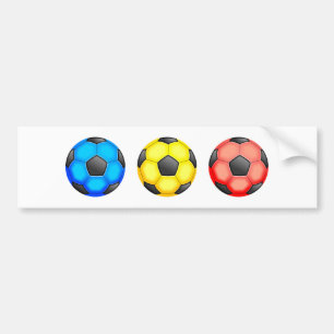 Färgglada fotbollbollar bildekal