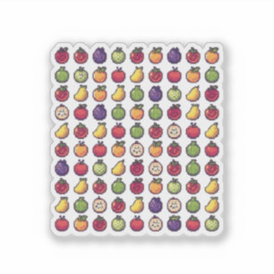 Färgglada Frukter Pixelartad 32-bits Konst Vinylde Klistermärken