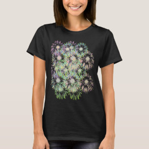 Färgglada fyrverkerier t shirt