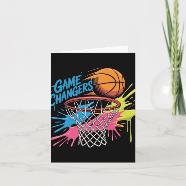 Färgglada Game Changers Basketboll Tie Dye Färg Sp Kort (Framsida)