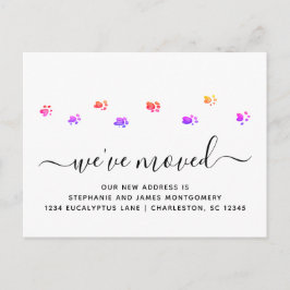 Färgglada gångspår av tass moderna skrivstil rör s meddelande vykort