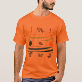 Färgglada geometriska former Abstrakt modern minim T Shirt